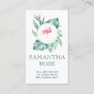 Pink Flamingo Coastal Mommy Card Visitenkarte