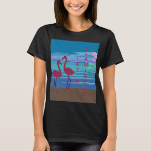 Pink Flamingo Couple bei Sunset Women's T - Shirt