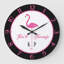 Pink Flamingo Custom Classic Wall Clock Große Wanduhr