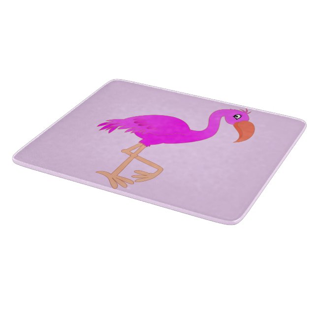 Pink Flamingo Cutting Board - individuell einstell Schneidebrett (Ecke)