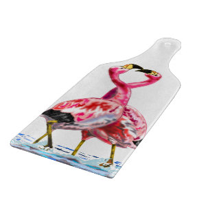 Pink Flamingo Cutting Board Schneidebrett