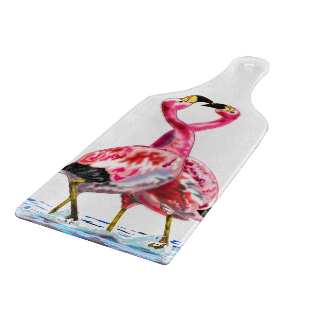Pink Flamingo Cutting Board Schneidebrett (Ecke)