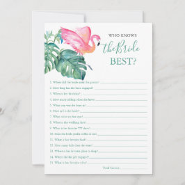 Pink Flamingo, der das beste Spiel der Braut kennt Einladung
