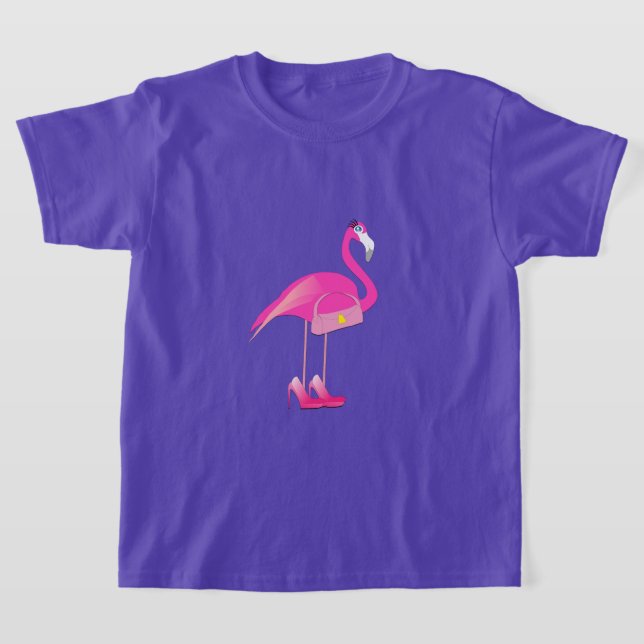 Pink Flamingo - Der T - Shirt der Mädchen (Ablage )