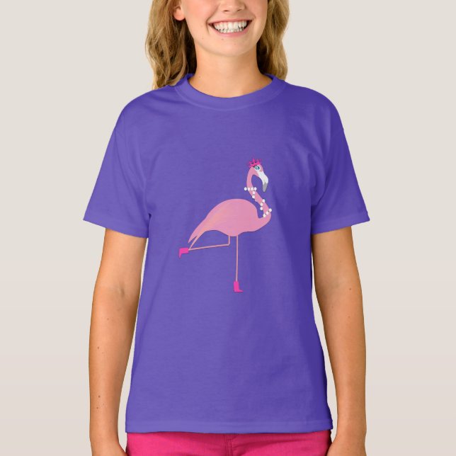 Pink Flamingo - Der T - Shirt der Mädchen (Vorderseite)