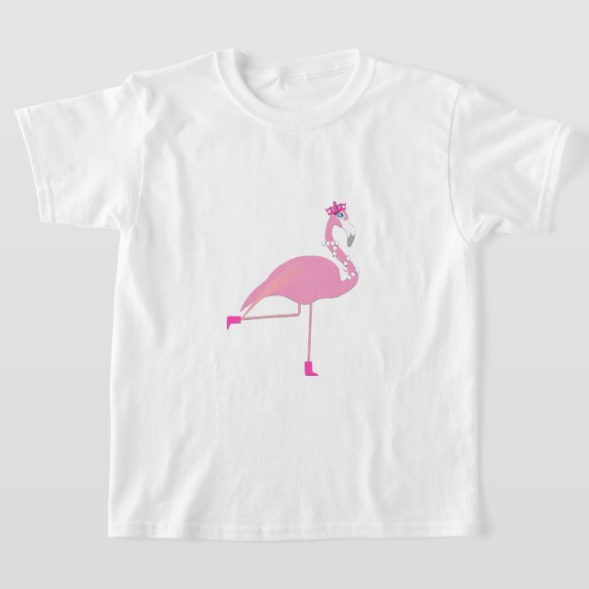 Pink Flamingo - Der T - Shirt der Mädchen (Ablage )