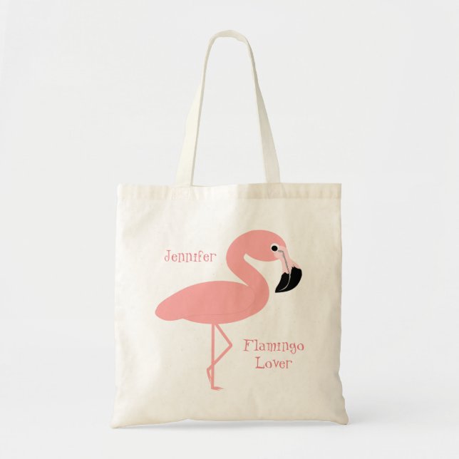 Pink Flamingo Design Tragetasche (Vorne)