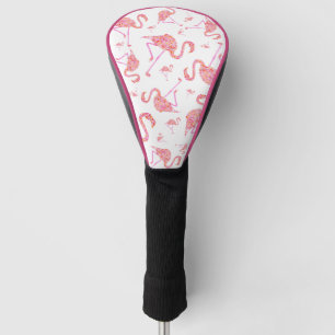 Pink Flamingo Driver Cover Golf Headcover