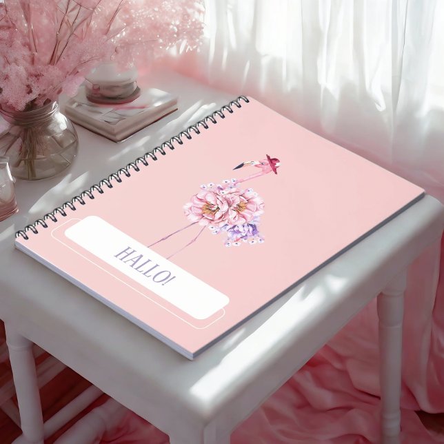 Pink Flamingo - Eine Touch tropischer Eleganz Notizblock (Von Creator hochgeladen)