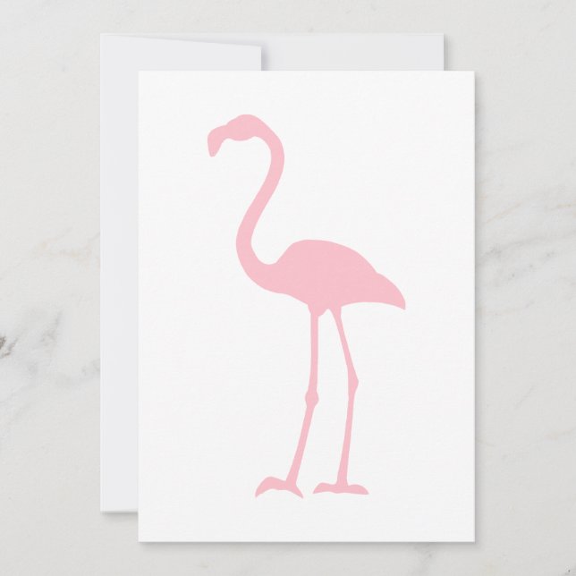 Pink Flamingo Einladung (Vorderseite)