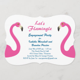 Pink Flamingo Engagement Party Einladung