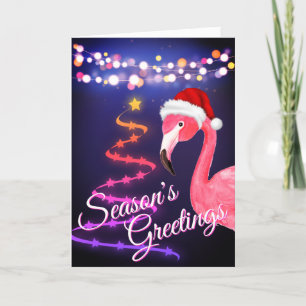 Pink Flamingo Festive Tropical Beach Weihnachten