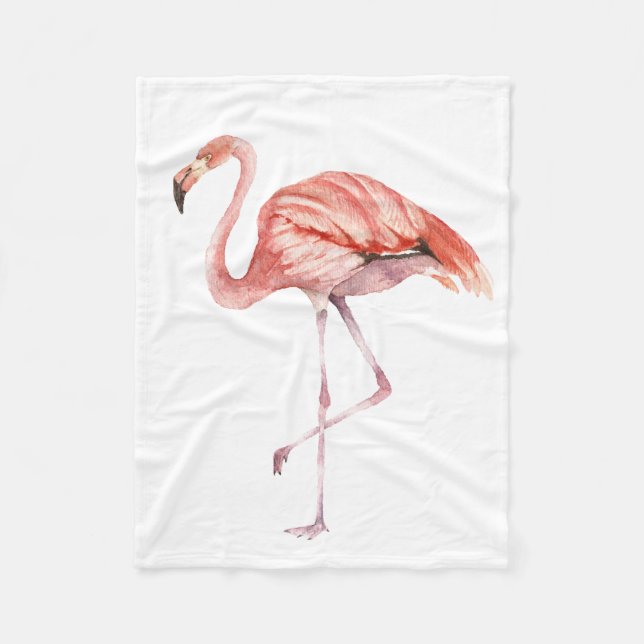 Pink Flamingo Fleecedecke (Vorderseite)