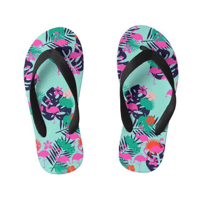 Pink Flamingo Flip Flops (Fußbett)
