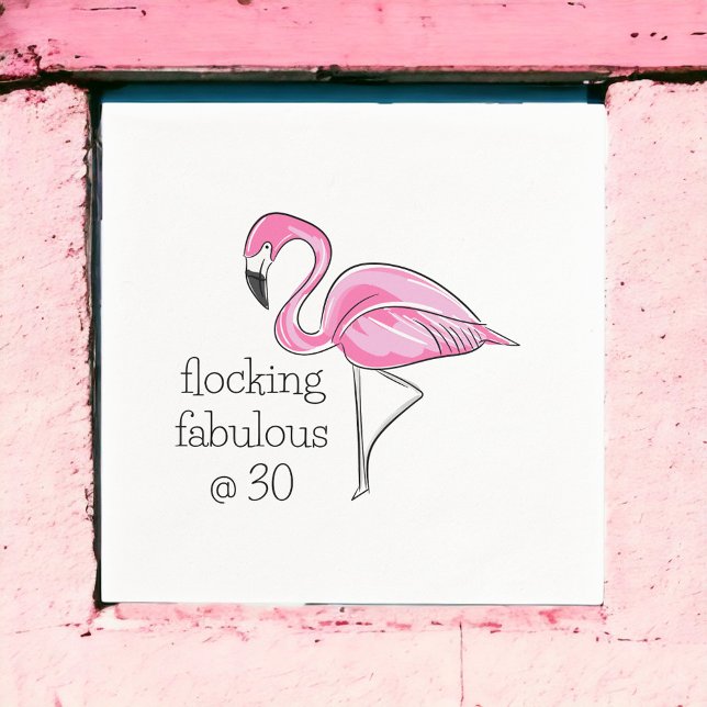 Pink Flamingo Flocking Fabulous bei 30 Serviette (Von Creator hochgeladen)