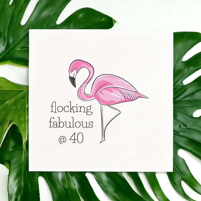 Pink Flamingo Flocking Fabulous bei 40 Serviette (Von Creator hochgeladen)