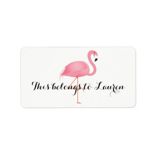 Pink Flamingo gehört zu Label Adressaufkleber