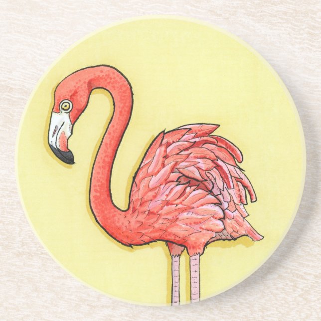 Pink Flamingo Getränkeuntersetzer (Vorne)