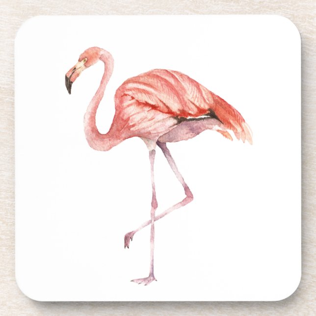 Pink Flamingo Getränkeuntersetzer (Vorderseite)