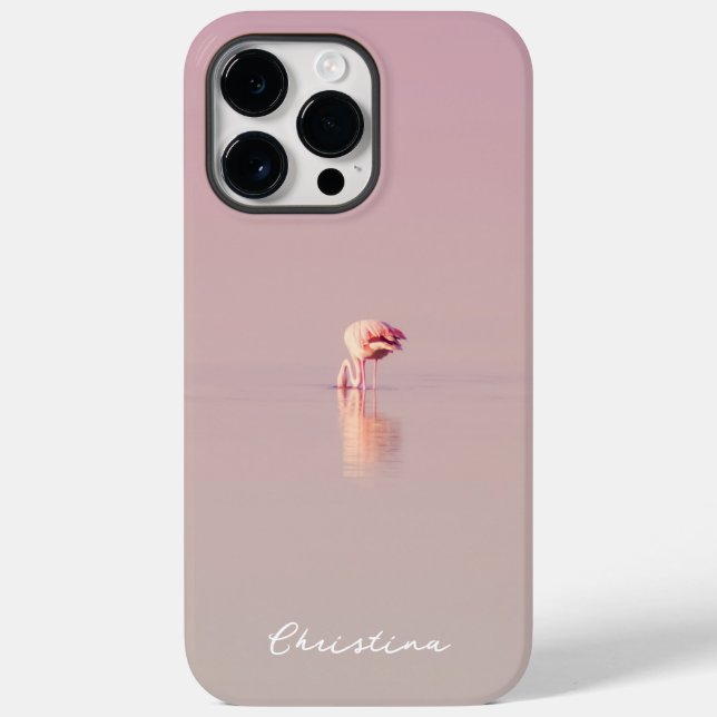Pink Flamingo Girly Tropical Summer Case-Mate iPhone Hülle (Rückseite)