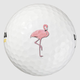 Pink Flamingo Golf Balls Golfball