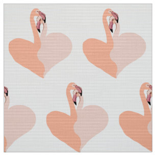 Pink Flamingo Herzstoff Stoff