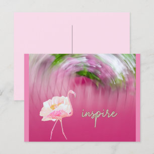 Pink Flamingo Inspiration Sprichwort Inspiriert Zi Postkarte