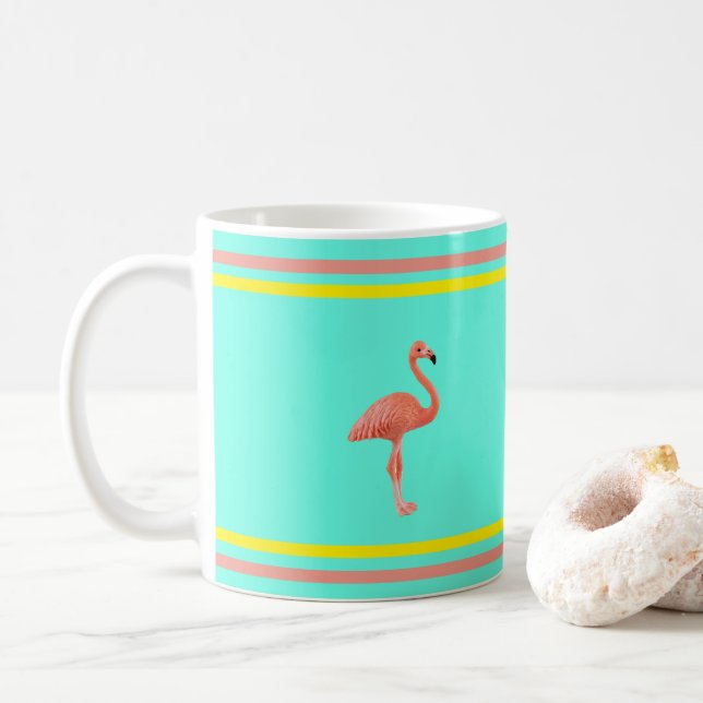 Pink Flamingo Kaffeetasse (Mit Donut)