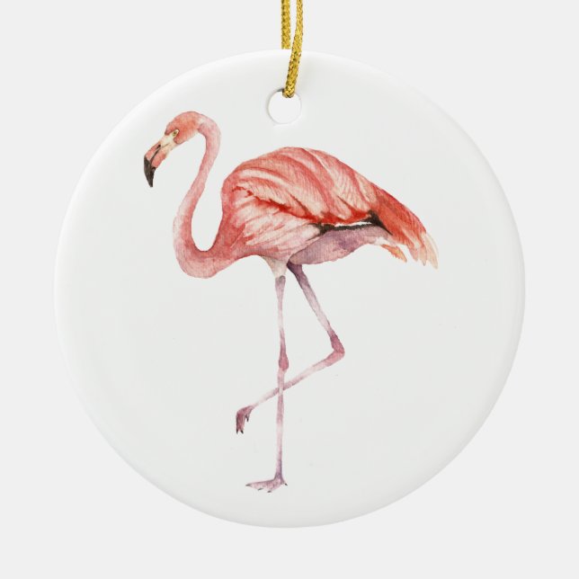 Pink Flamingo Keramikornament (Vorne)