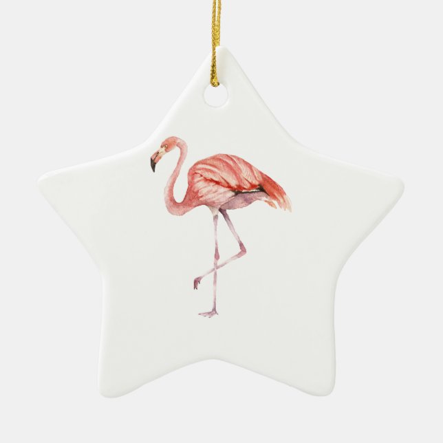 Pink Flamingo Keramikornament (Vorne)