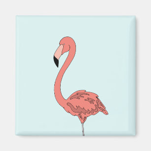 Pink Flamingo Kühlschrankmagnet Magnet