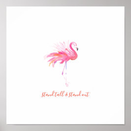 Pink Flamingo Kunst, Dichtung und Musik Poster