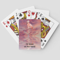 Pink Flamingo Kunst Spaß beim Spielen Karten