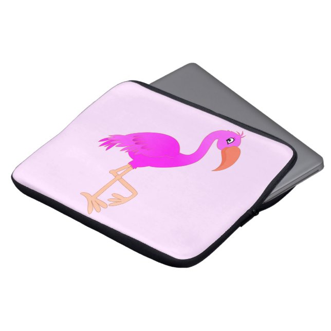 Pink Flamingo Laptop Sleeve (Vorne Oben)