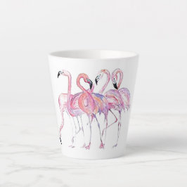 Pink Flamingo Latte Tasse