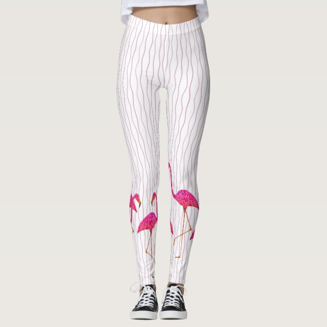 Pink Flamingo Leggings (Vorderseite)