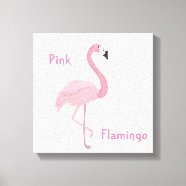 Pink Flamingo Leinwanddruck (Vorderseite)
