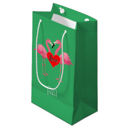 Pink Flamingo Liebe Design - Geschenktasche - Klei Kleine Geschenktüte