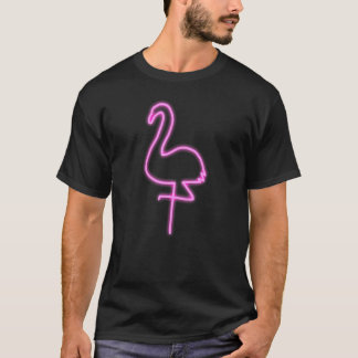Pink Flamingo Line Niedlich Bird Animal T-Shirt