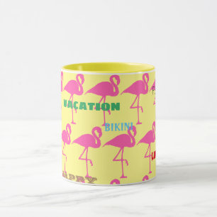 Pink Flamingo Mädchen Schule glücklich Sommer anpa Tasse