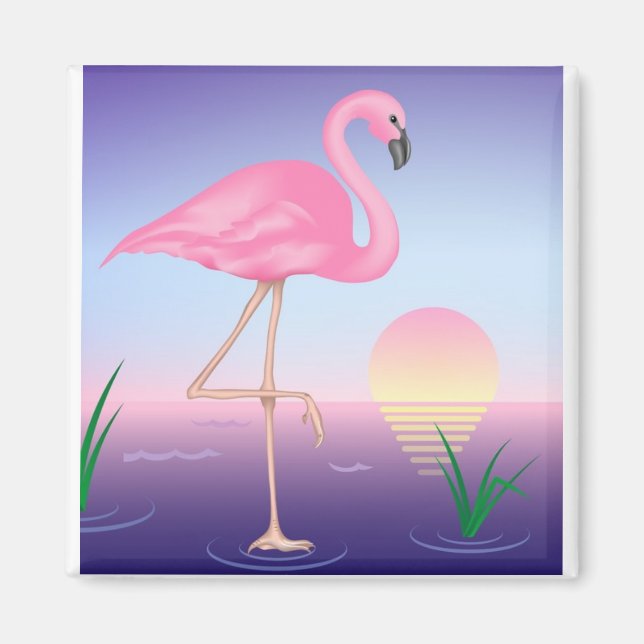 Pink Flamingo Magnet (Vorne)