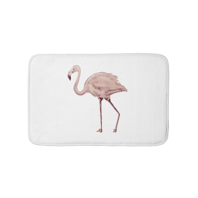 Pink Flamingo Malerei Badematte (Vorderseite)