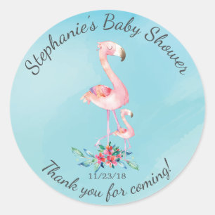 Pink Flamingo Mama Baby Dusche Gefallen Sticker