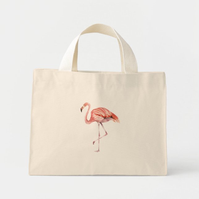 Pink Flamingo Mini Stoffbeutel (Vorne)