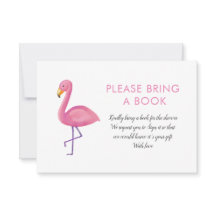 Pink Flamingo Moderne Babydusche bringen ein Buch