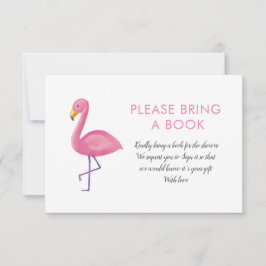 Pink Flamingo Moderne Babydusche bringen ein Buch Einladung