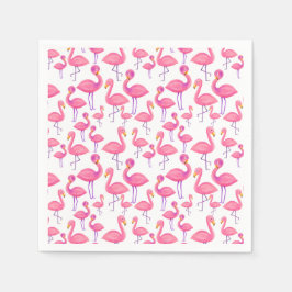 Pink Flamingo Moderne Babydusche Serviette
