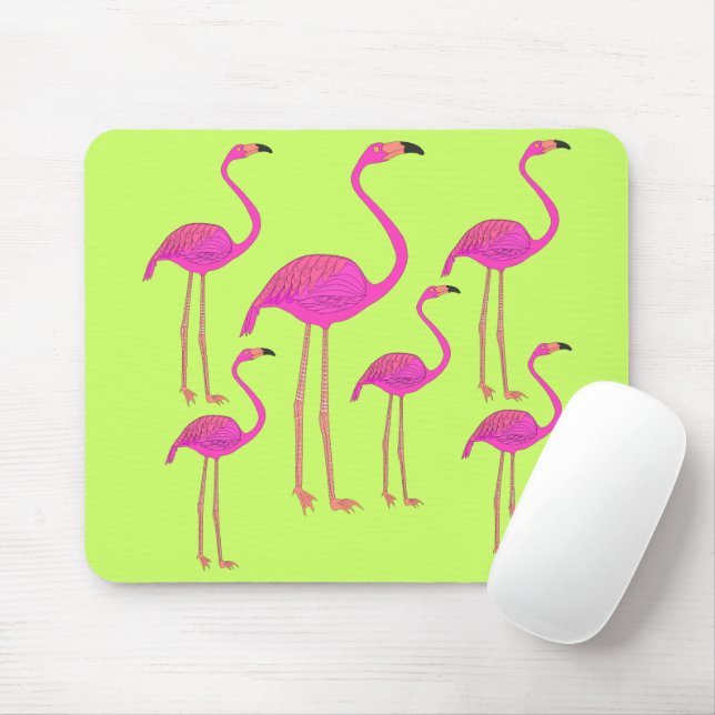 Pink Flamingo Mousepad (Mit Mouse)