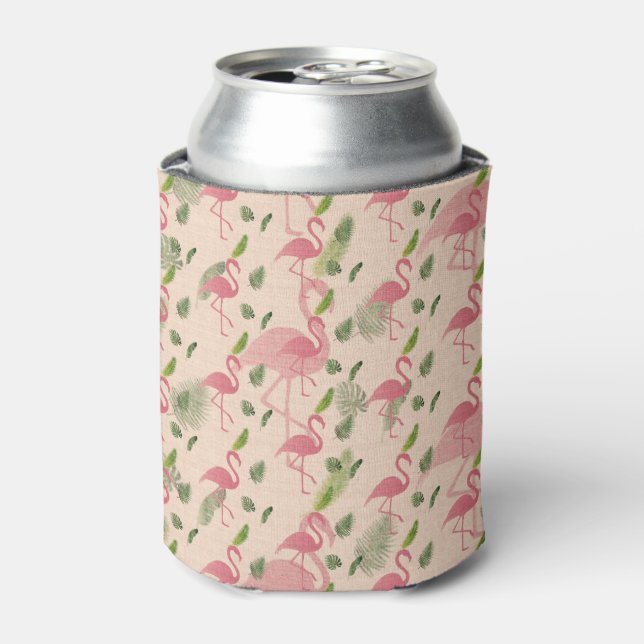 Pink Flamingo Muster Dosenkühler (Kanne Vorderseite)