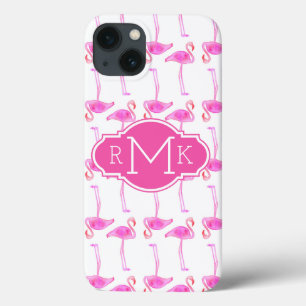 Pink Flamingo Muster Monogramm Case-Mate iPhone Hülle